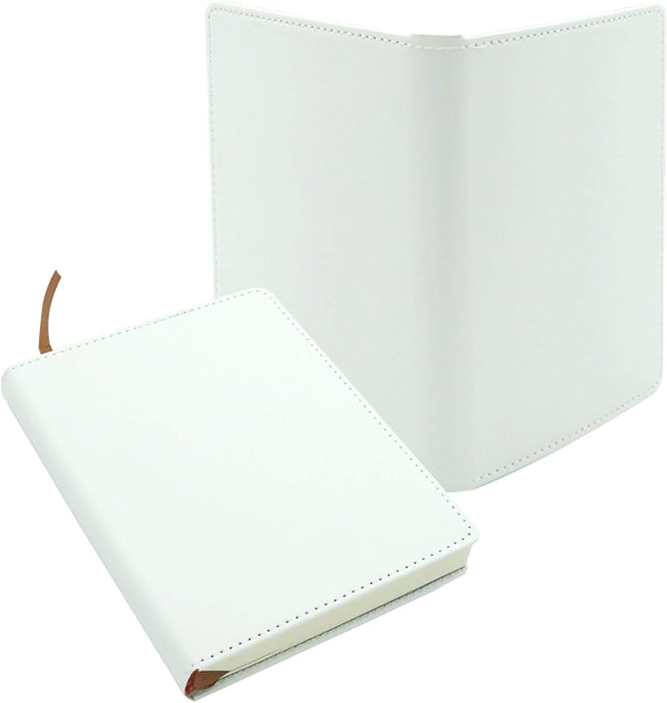 Sublimation Blank Journal – Customizable White PU Leather Notebook