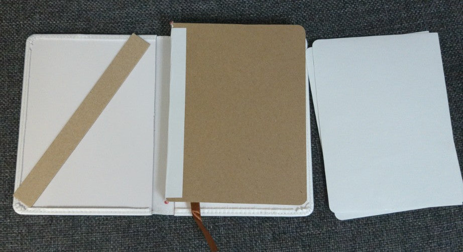 Sublimation Blank Journal – Customizable White PU Leather Notebook